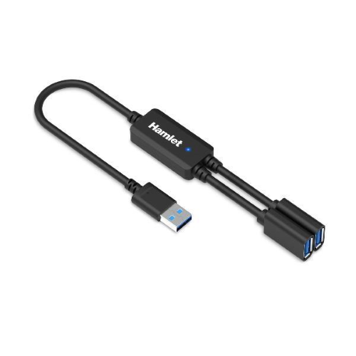 HAMLET HUB USB 3.0 CON 2 USCITE USB-A 3.0